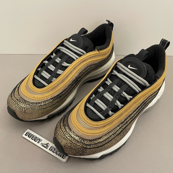 Nike Air Max 97 "Golden Gals" Metallic Gold Sneakers - Picture 6 of 8